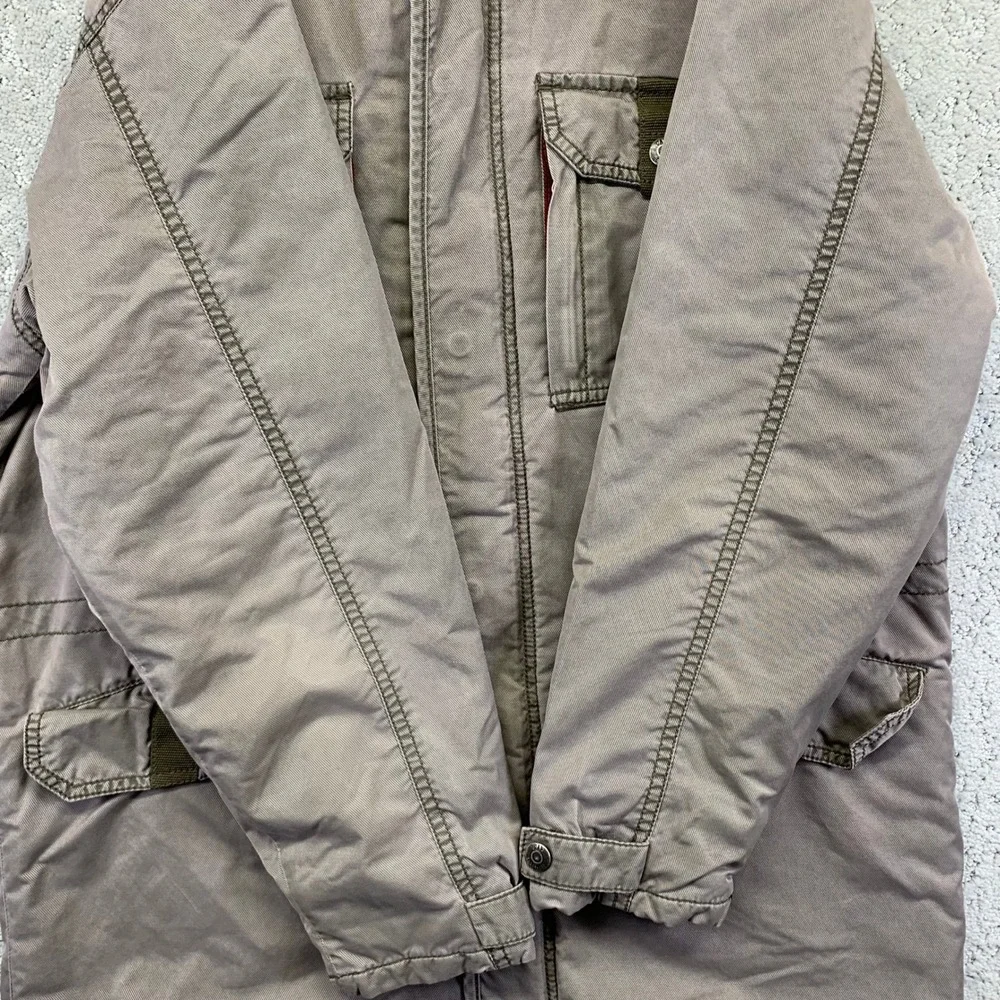 Vintage GAP Kids Jacket Size XXL 14-16 Khaki Parka Utility Field Quilt Lined Y2k